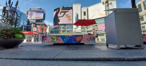 nspired by the work of a local artist Hello Kirsten, Toronto-based Creative Silhouettes used Drytac Polar Grip to create a series of colourful installations in the Yonge/Dundas area of the city.